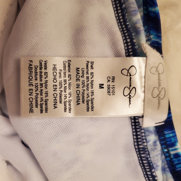 Sold 🤑 NEW Jessica Simpson strapless swimsuit one piece M - Picture 3 of 5